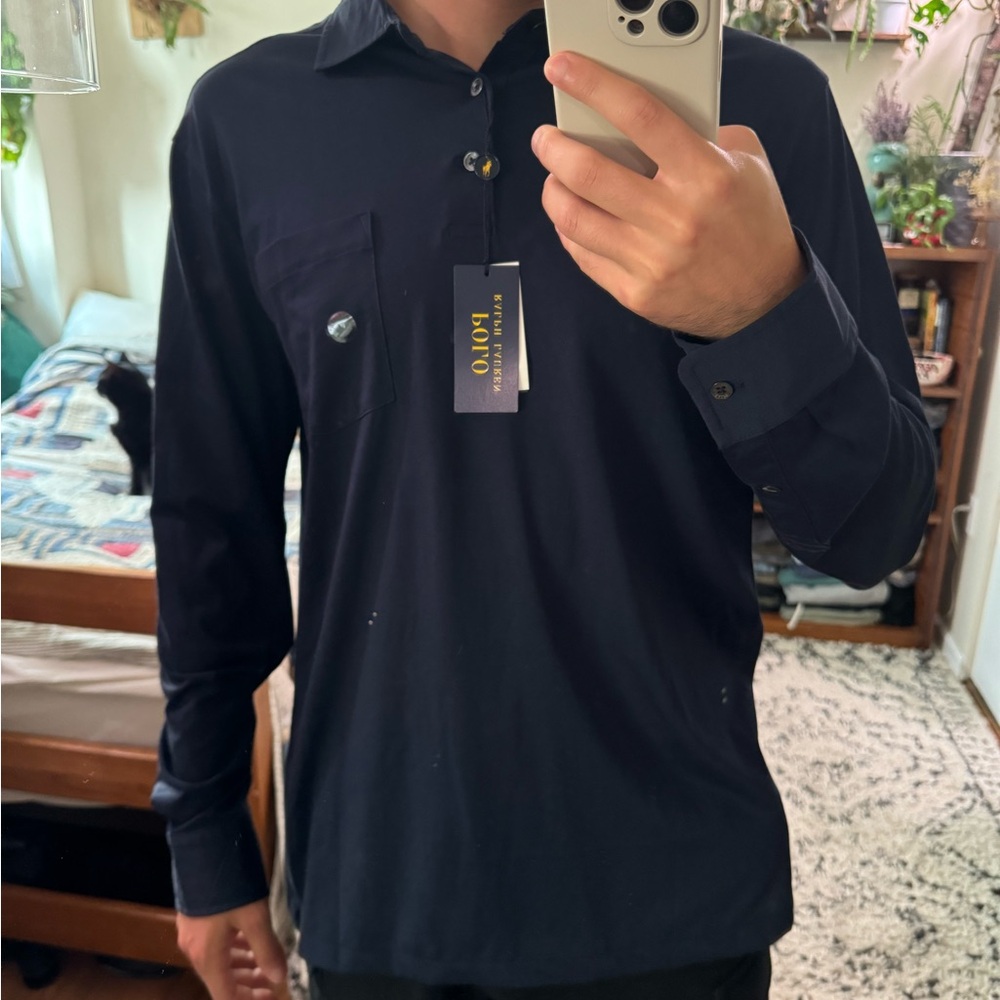 Ralph Lauren Blue Casual Long Sleeve Polo